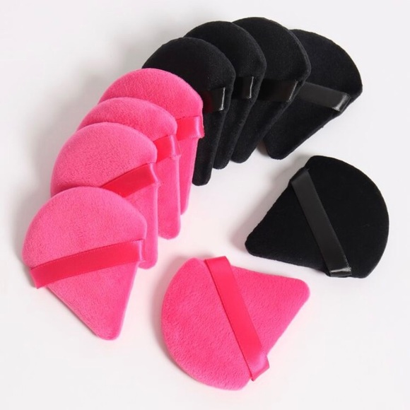 10pcs Triangle Shaped Velvet Loose Powder Puff - Picture 2 of 3